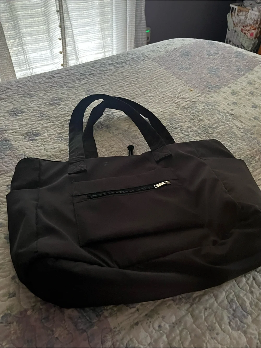 Black  Nylon Tote Bag